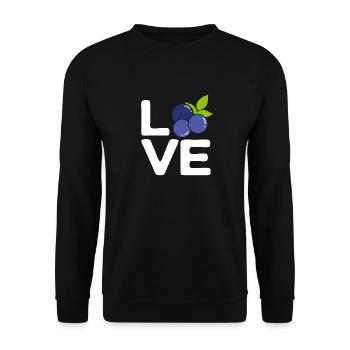 Blueberry, Fruit, Blueberry - Unisex Sweatshirt - black - Front - Alina (178cm) & Michal (187cm)