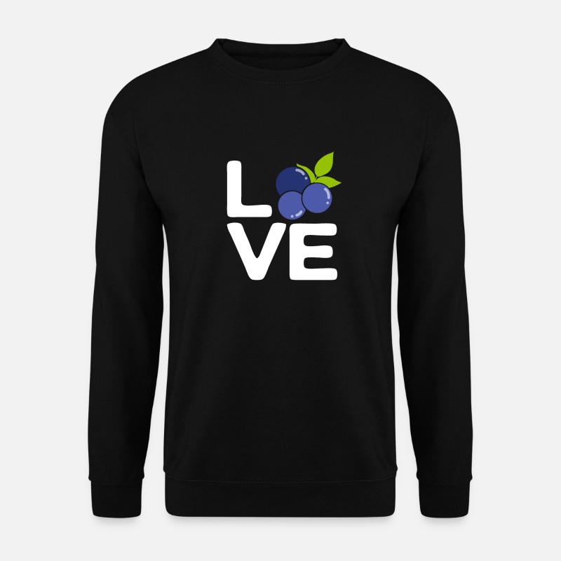 Heidelbeere Frucht Blaubeere - Unisex Pullover - Schwarz