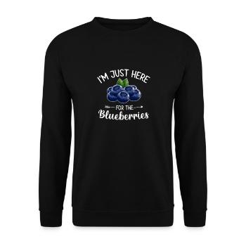 Blueberry, Fruit, Blueberry - Unisex Sweatshirt - black - Front - Alina (178cm) & Michal (187cm)