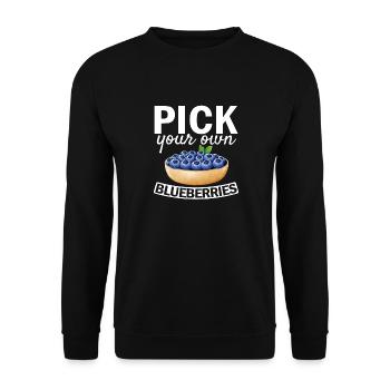 Blueberry, Fruit, Blueberry - Unisex Sweatshirt - black - Front - Alina (178cm) & Michal (187cm)