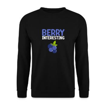 Blueberry, Fruit, Blueberry - Unisex Sweatshirt - black - Front - Alina (178cm) & Michal (187cm)