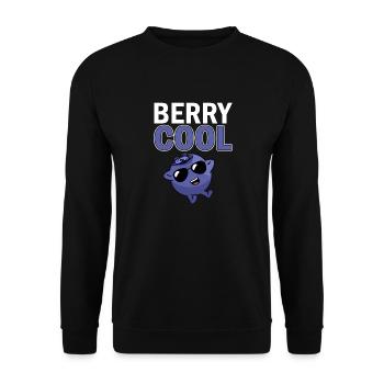 Blueberry, Fruit, Blueberry - Unisex Sweatshirt - black - Front - Alina (178cm) & Michal (187cm)