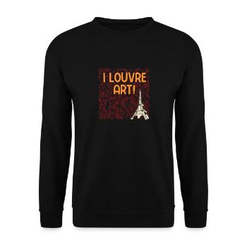 I Louvre Art French Lifestyle France Habits Home - Unisex Pullover - Schwarz - Vorne - Alina (178cm) & Michal (187cm)