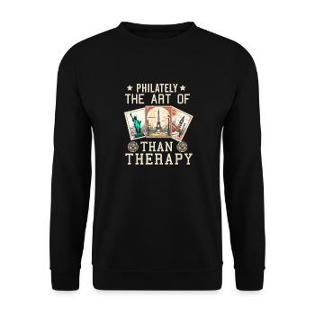 Timbre Collectionneur Affranchissement Estampillage Philatéliste Hommes - Sweat-shirt Unisexe - noir - Devant - Alina (178cm) & Michal (187cm)