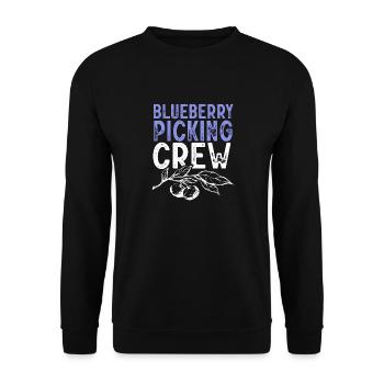 Blueberry, Fruit, Blueberry - Unisex Sweatshirt - black - Front - Alina (178cm) & Michal (187cm)