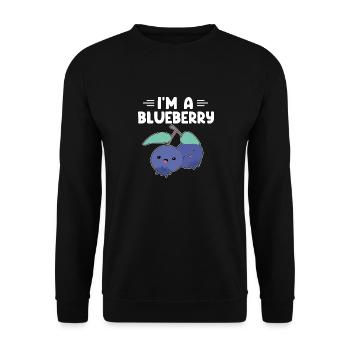 Blueberry, Fruit, Blueberry - Unisex Sweatshirt - black - Front - Alina (178cm) & Michal (187cm)