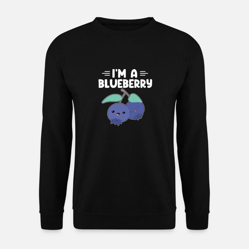 Heidelbeere Frucht Blaubeere - Unisex Pullover - Schwarz