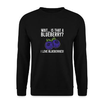Blueberry, Fruit, Blueberry - Unisex Sweatshirt - black - Front - Alina (178cm) & Michal (187cm)