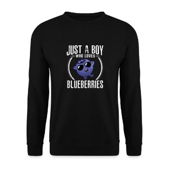 Blueberry, Fruit, Blueberry - Unisex Sweatshirt - black - Front - Alina (178cm) & Michal (187cm)