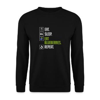 Blueberry, Fruit, Blueberry - Unisex Sweatshirt - black - Front - Alina (178cm) & Michal (187cm)