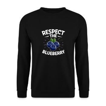 Blueberry, Fruit, Blueberry - Unisex Sweatshirt - black - Front - Alina (178cm) & Michal (187cm)