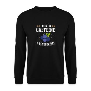 Blueberry, Fruit, Blueberry - Unisex Sweatshirt - black - Front - Alina (178cm) & Michal (187cm)