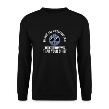 Blueberry, Fruit, Blueberry - Unisex Sweatshirt - black - Front - Alina (178cm) & Michal (187cm)