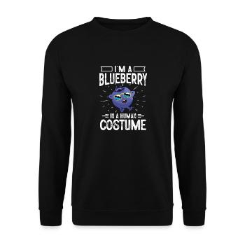 Blueberry, Fruit, Blueberry - Unisex Sweatshirt - black - Front - Alina (178cm) & Michal (187cm)