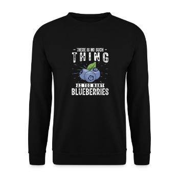 Blueberry, Fruit, Blueberry - Unisex Sweatshirt - black - Front - Alina (178cm) & Michal (187cm)