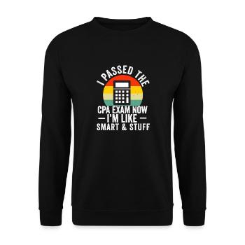 Passé l’examen CPA pour comptable agréé drôle - Sweat-shirt Unisexe - noir - Devant - Alina (178cm) & Michal (187cm)