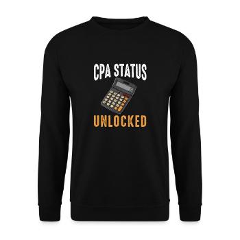 Passé l’examen CPA pour comptable agréé drôle - Sweat-shirt Unisexe - noir - Devant - Alina (178cm) & Michal (187cm)