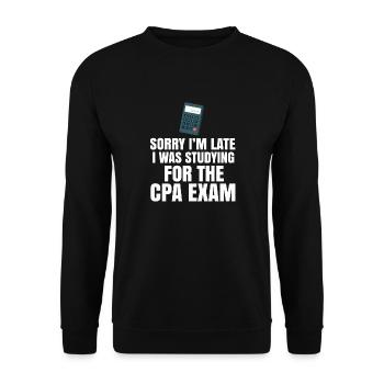 Passed CPA Exam For Certified Accountant Funny - Unisex Sweatshirt - black - Front - Alina (178cm) & Michal (187cm)