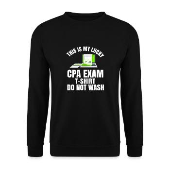Passed CPA Exam For Certified Accountant Funny - Unisex Sweatshirt - black - Front - Alina (178cm) & Michal (187cm)
