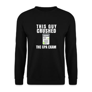 Passé l’examen CPA pour comptable agréé drôle - Sweat-shirt Unisexe - noir - Devant - Alina (178cm) & Michal (187cm)