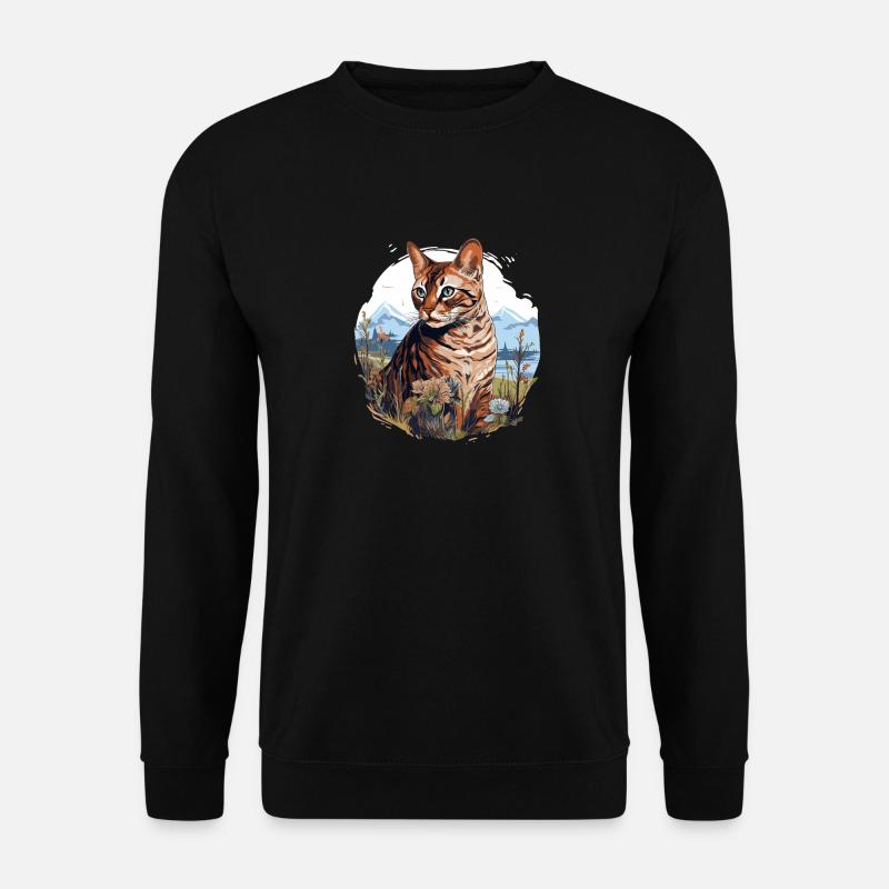 Bengal Cat - Unisex Pullover - Schwarz