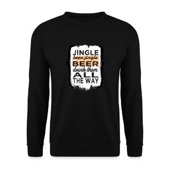 beard gang awkward humor drunk santa dinosaur fan - Unisex Pullover - Schwarz - Vorne - Alina (178cm) & Michal (187cm)