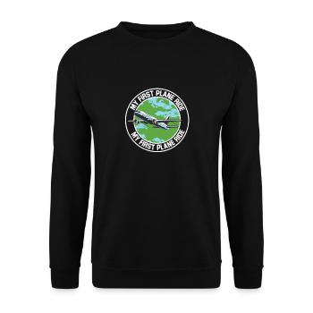 My First Airplane Ride Vacation Trip Solo - Unisex Sweatshirt - black - Front - Alina (178cm) & Michal (187cm)