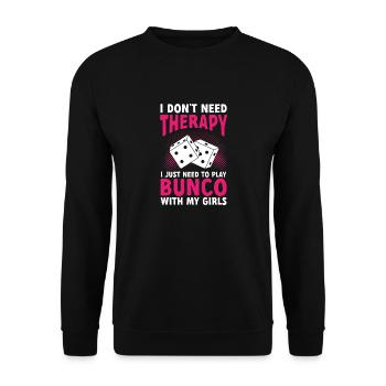 Bunco Dice Game - Unisex Sweatshirt - black - Front - Alina (178cm) & Michal (187cm)