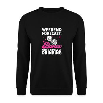 Bunco Dice Game - Unisex Sweatshirt - black - Front - Alina (178cm) & Michal (187cm)