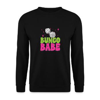 Bunco Dice Game - Unisex Sweatshirt - black - Front - Alina (178cm) & Michal (187cm)
