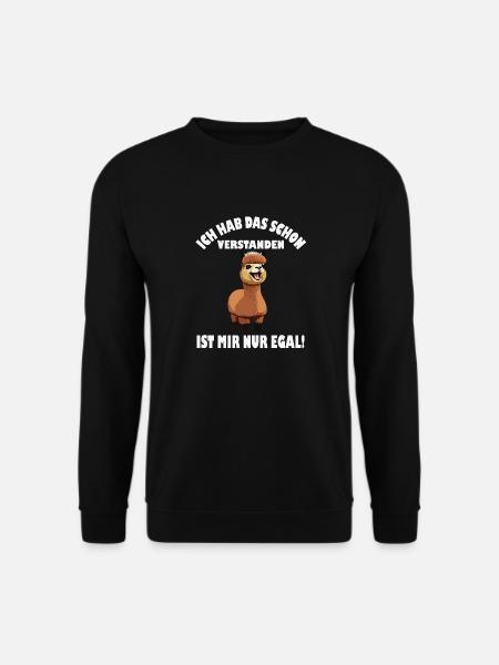 Ich hab das schon verstanden, Alpaka und Lama - Unisex Pullover - Schwarz
