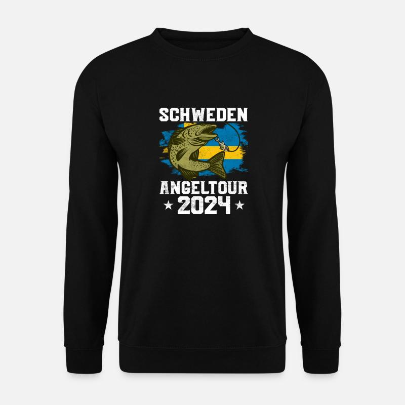 Schweden Angeltour 2024 Hecht - Unisex Pullover - Schwarz