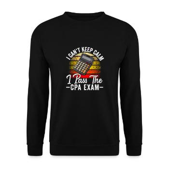 Passé l’examen CPA pour comptable agréé drôle - Sweat-shirt Unisexe - noir - Devant - Alina (178cm) & Michal (187cm)