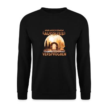 Lustiges Geschenk für Saunafans Sauna Bekleidung - Unisex Pullover - Schwarz - Vorne - Alina (178cm) & Michal (187cm)