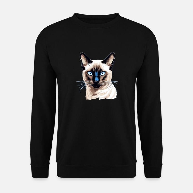 Siamese Cat Siamkatze - Unisex Pullover - Schwarz