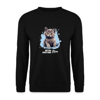 British Shorthair - Sweat-shirt Unisexe - noir - Devant - Alina (178cm) & Michal (187cm)