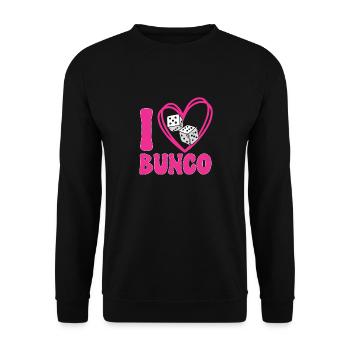 Bunco Dice Game - Unisex Sweatshirt - black - Front - Alina (178cm) & Michal (187cm)
