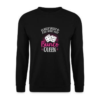Bunco Dice Game - Unisex Sweatshirt - black - Front - Alina (178cm) & Michal (187cm)