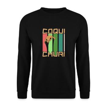 Red-eyed Coqui Frog Eleutherodactylus antillensis - Unisex Pullover - Schwarz - Vorne - Alina (178cm) & Michal (187cm)