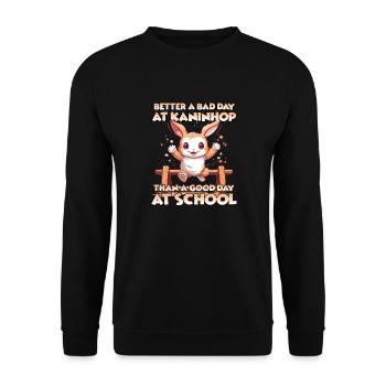 fun & training combines rabbit hop gift - Unisex Sweatshirt - black - Front - Alina (178cm) & Michal (187cm)
