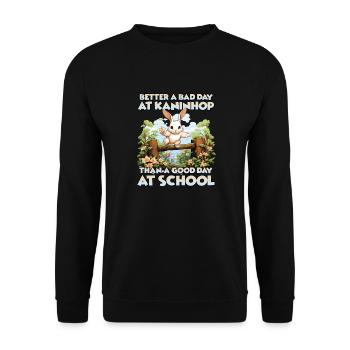 JumpJoy Kaninhop training for your rabbit - Unisex Sweatshirt - black - Front - Alina (178cm) & Michal (187cm)