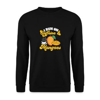 Mango Frucht Mango - Unisex Pullover - Schwarz - Vorne - Alina (178cm) & Michal (187cm)