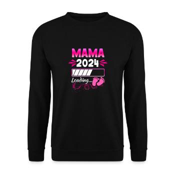 Mom 2024 Loading Pregnant Baby Child Pregnant - Unisex Sweatshirt - black - Front - Alina (178cm) & Michal (187cm)