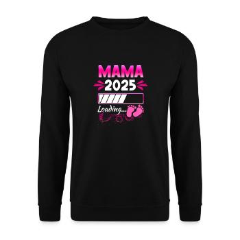Mom 2025 Loading Pregnant Baby Child Pregnant - Unisex Sweatshirt - black - Front - Alina (178cm) & Michal (187cm)