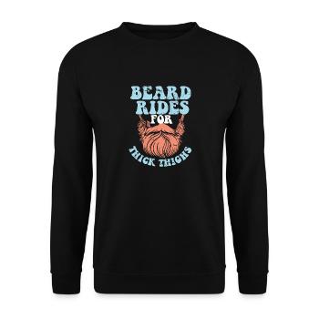 Drôle de barbu pour les cuisses épaisses - Sweat-shirt Unisexe - noir - Devant - Alina (178cm) & Michal (187cm)
