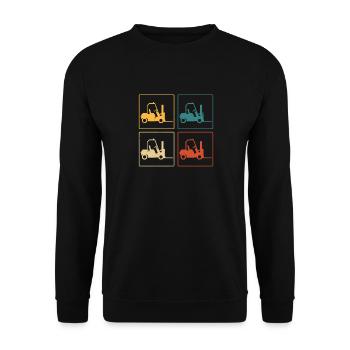 Forklifting Vintage Forklift Driver Forklift Opera - Unisex Pullover - Schwarz - Vorne - Alina (178cm) & Michal (187cm)