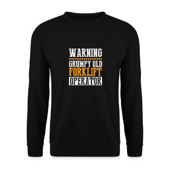 Forklifter Grumpy Old Forklift Operator Forklift D - Unisex Pullover - Schwarz - Vorne - Alina (178cm) & Michal (187cm)