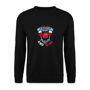Tout avec modération sauf le thé Pétanque Pétanque - Sweat-shirt Unisexe - noir - Devant - Alina (178cm) & Michal (187cm)