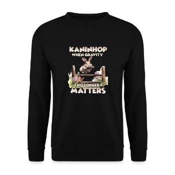 JumpJoy Kaninhop training for your rabbit - Unisex Sweatshirt - black - Front - Alina (178cm) & Michal (187cm)