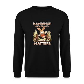 JumpingJoy Train with joy Kaninhop - Unisex Sweatshirt - black - Front - Alina (178cm) & Michal (187cm)